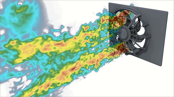 Analyzing air flow of an industrial fan using Altair CFD™
