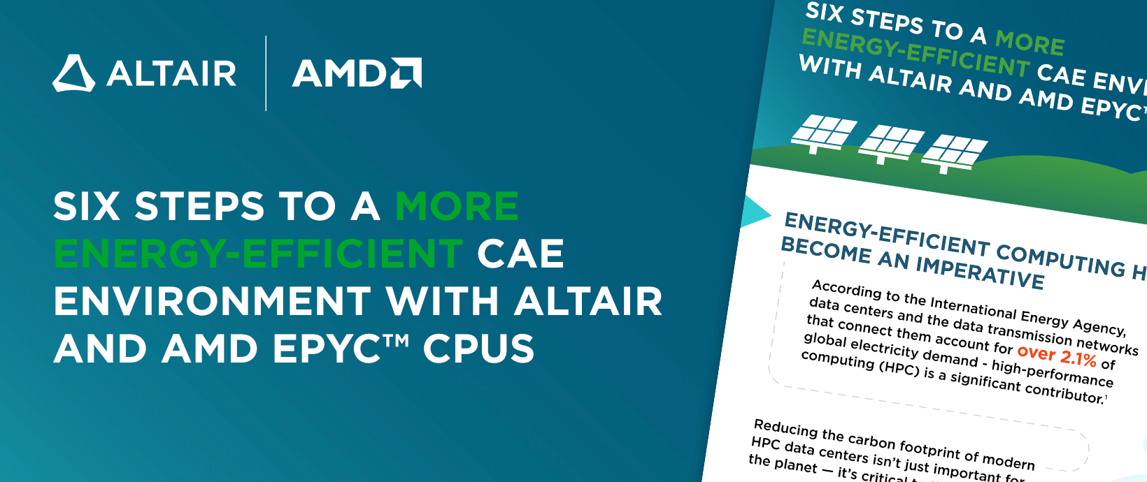 Six Steps to a More Energy-Efficient CAE Environment with Altair and AMD EPYC™ CPUs