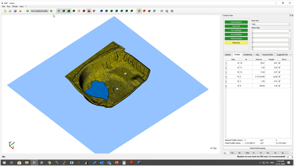 alsim Paint Shop Dip Paint: Drainage Simulation Workflow