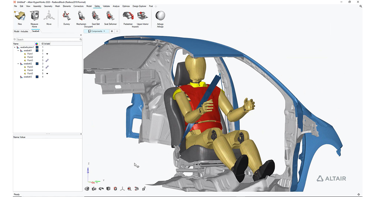 Altair HyperWorks - Automotive Crash and Safety Workflow