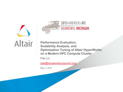Performance Evaluation,  Scalability Analysis, and  Optimization Tuning of Altair HyperWorks on a Modern HPC Compute Cluster