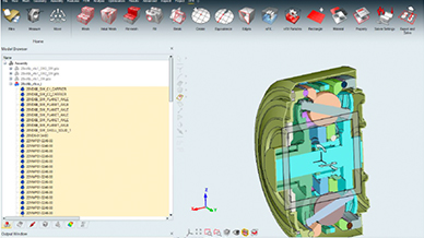 CAD model imported to SimLab
